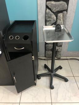 Salon Work Station w/chair, Mat, rolling tool organizer & work Tray