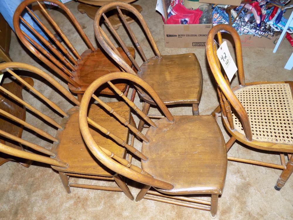 (7) Curve Bent Wood Chair
