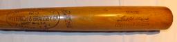 TED WILLIAMS H&B LOUISVILLE SLUGGER 125 BAT, MARKED  "POWERIZED, GENUINE SIGNATURE MODEL W183"