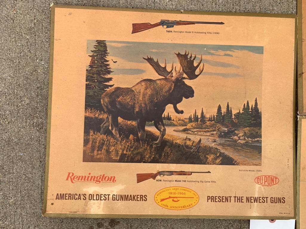 5 early Remingtion Dupont advertising posters