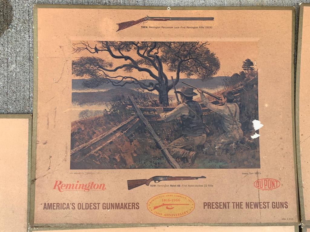 5 early Remingtion Dupont advertising posters