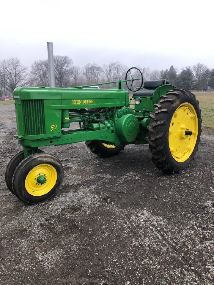 John Deere 50 tractor, restored, new tires, ser. #5016727