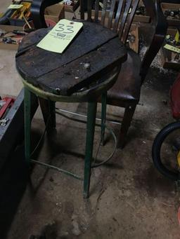 Antique stool and chair