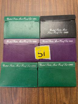 (6) United States Mint Proof Sets