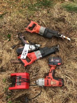 Milwaukee 28v impact - (2) saw zalls