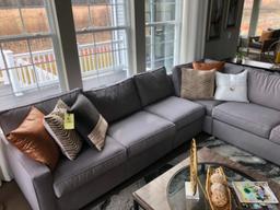 Grey 4-piece sectional sofa