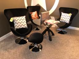 3 swivel chair set