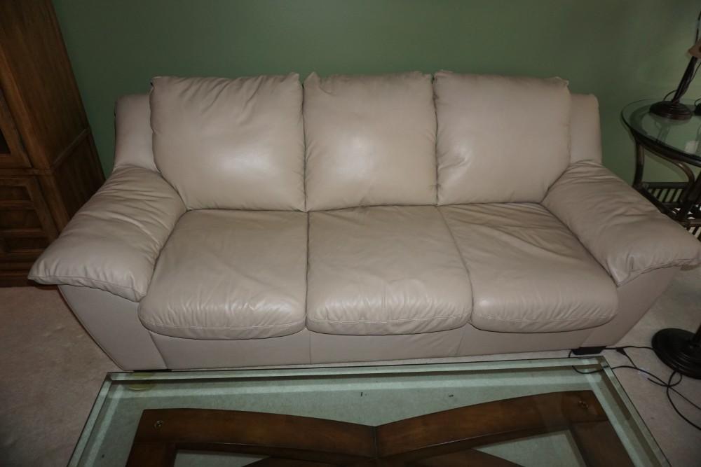 Italian leather sleeper sofa