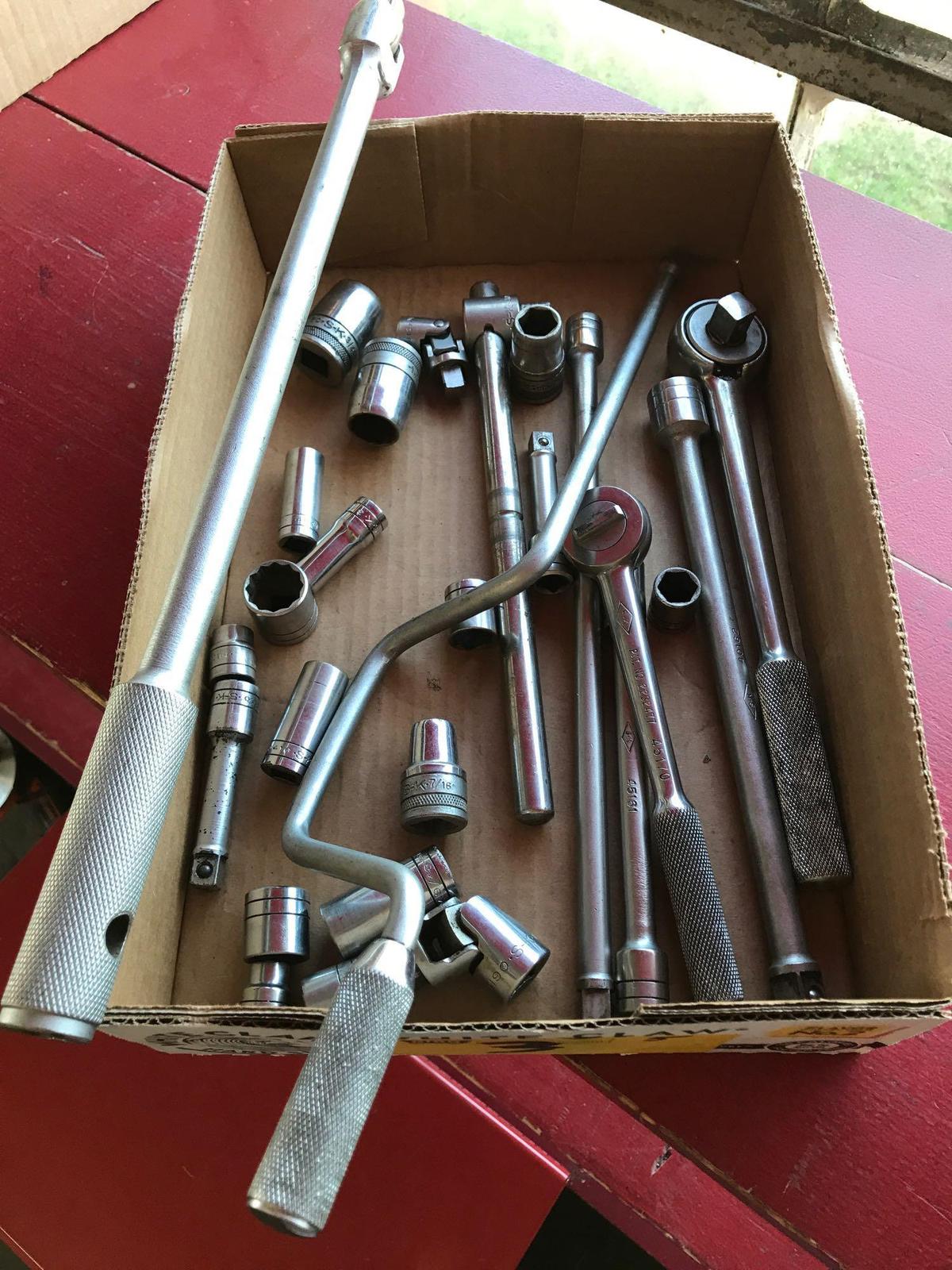 S-K sockets, ratchets, 1 box