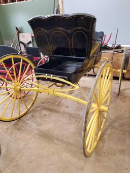 Early doctor's open buggy with hitch, 5 ft x 8 ft, set up for standard bred horse, no top
