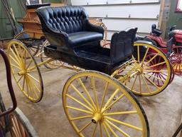 Early doctor's open buggy with hitch, 5 ft x 8 ft, set up for standard bred horse, no top