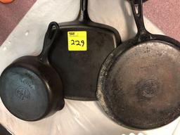 Cast-iron skillets some Griswold