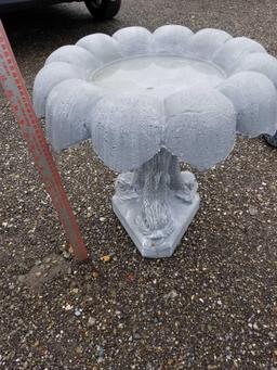 Concrete bird bath