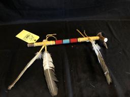 Native American handmade peace pipe