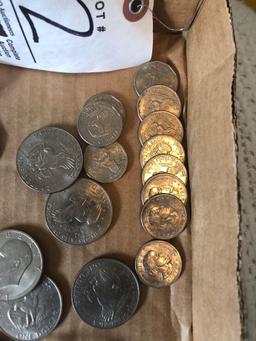 Lot of Assorted Coins. Approx $22 face value.