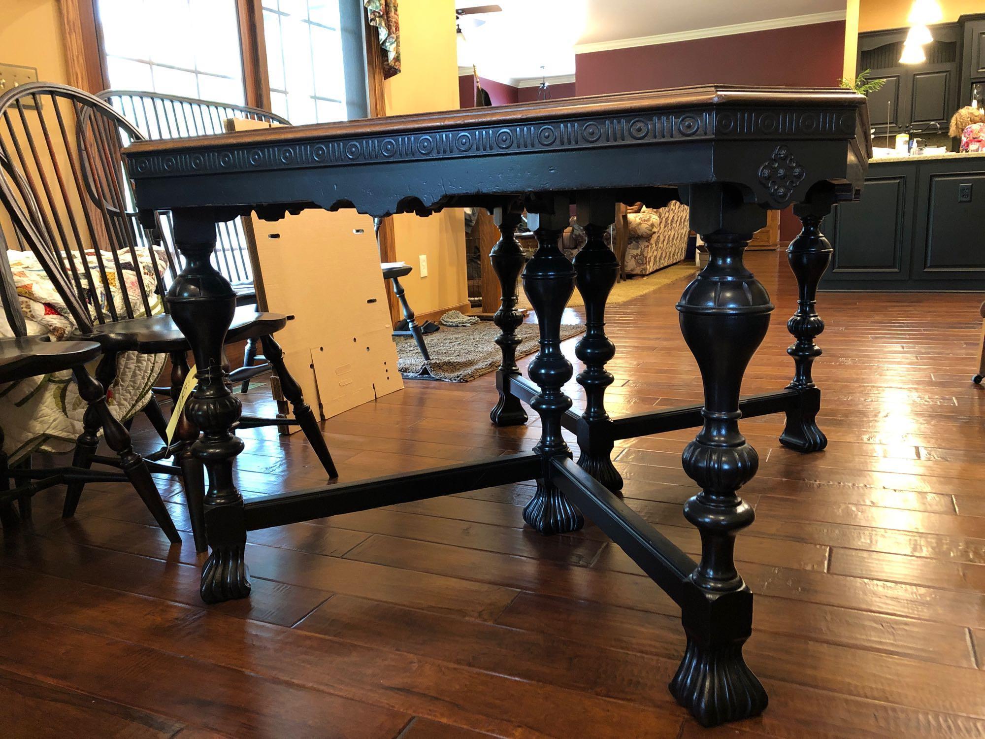 Early dining table refinished by Terry Murray