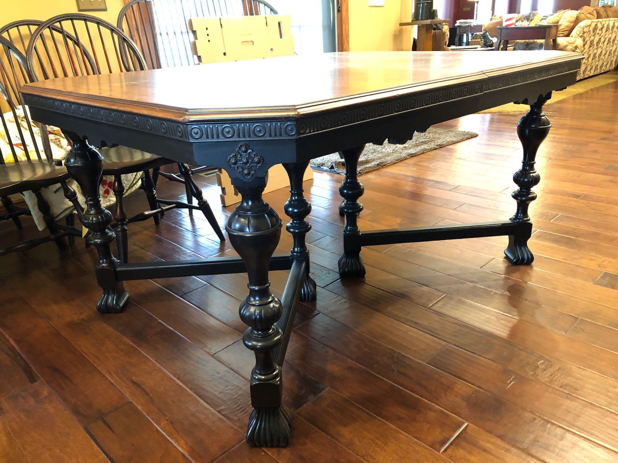 Early dining table refinished by Terry Murray
