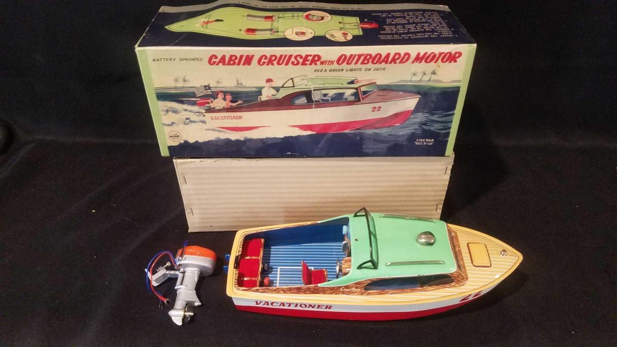 Marx cabin cruiser with outboard motor