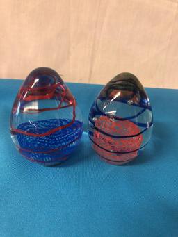 Cruet set, Weighted Sterling Shakers, Paperweights