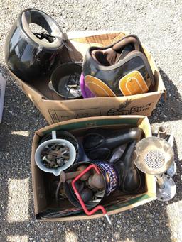 Hitch balls, helmets, cast pot, bike seats