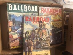 Vintage railroad magazines from the 1940s