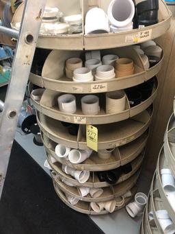 Contents only - pvc fitting in 3 bolt bins