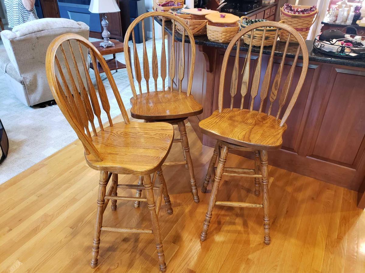 3 High Boy Swivel Bar Stools