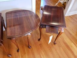 Set of 3 Queen Anne Style End Tables