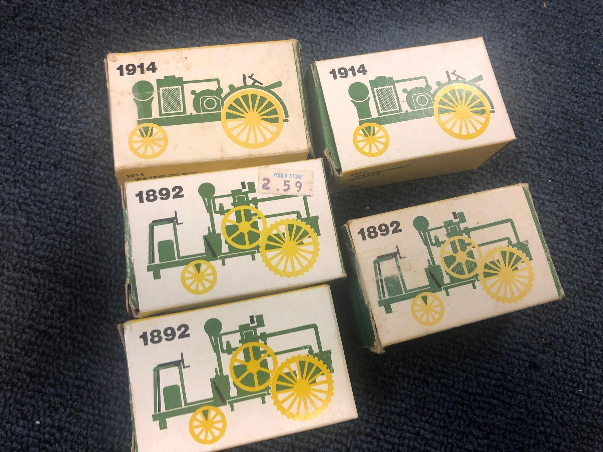 Miniature John Deere and other tractor diecast models