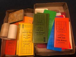 Vintage railroad paper items, operating manuals, etc.