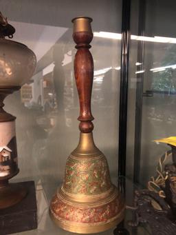 Bell, oil lamp and candlestick holders