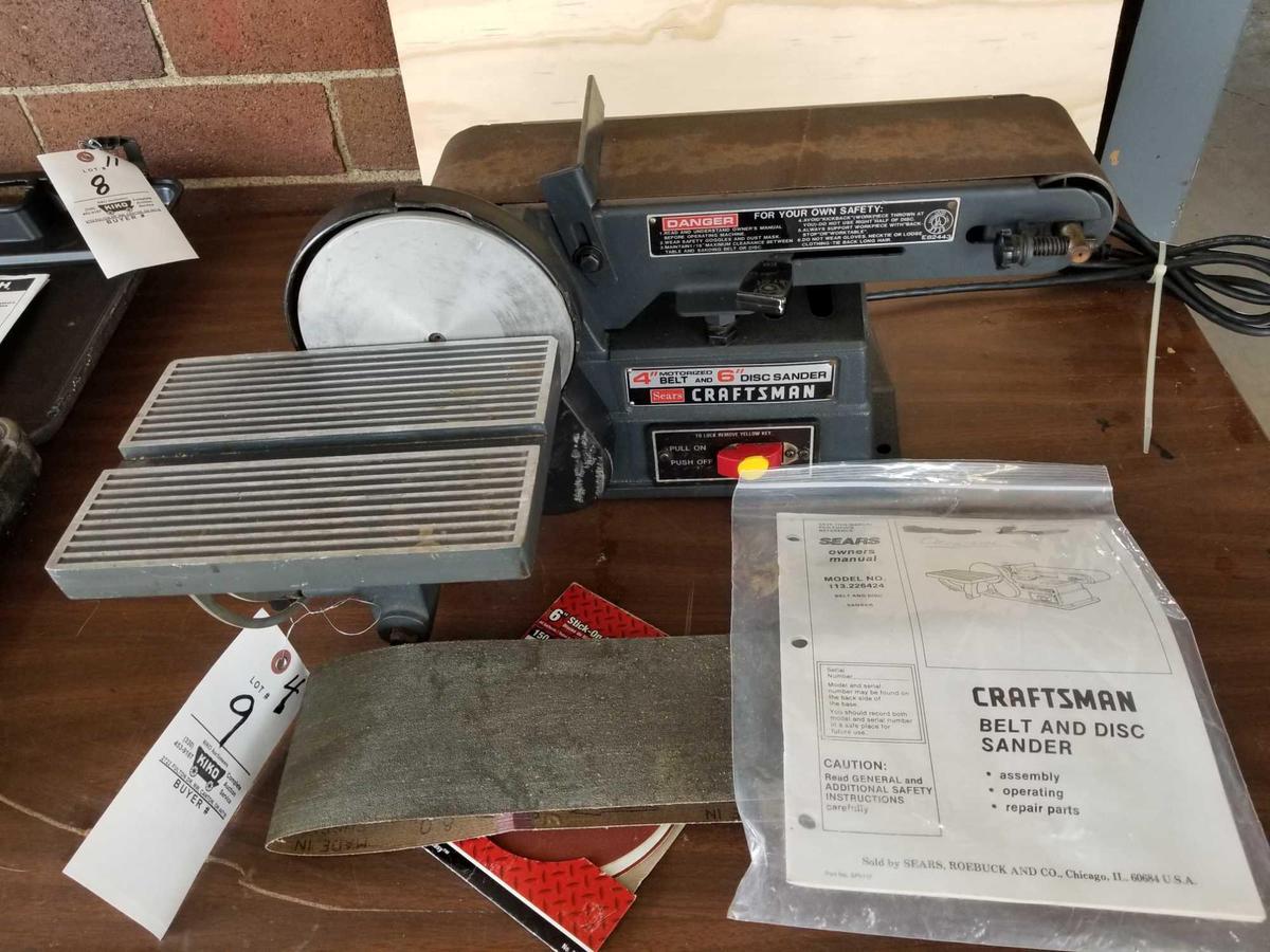 Craftsman 4 in belt and 6 in disc sander