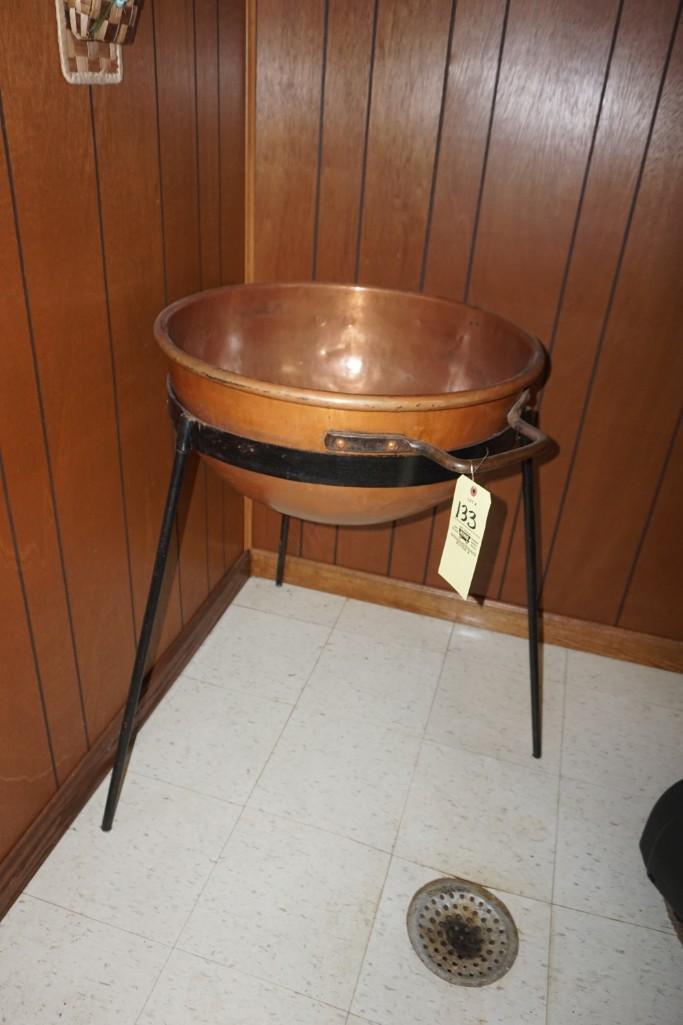 Copper kettle w/ stand