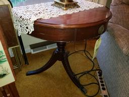 Side Table with Lamp