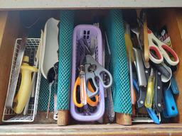 Contents of Kitchen Cabinets, Inc Glasses, Dishes, Pots Pans etc.