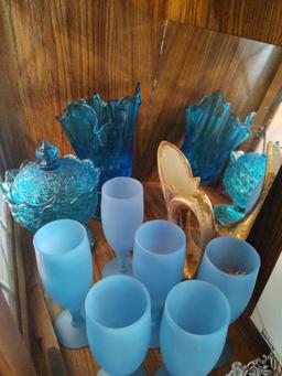 Assorted Fenton & Blue Glassware