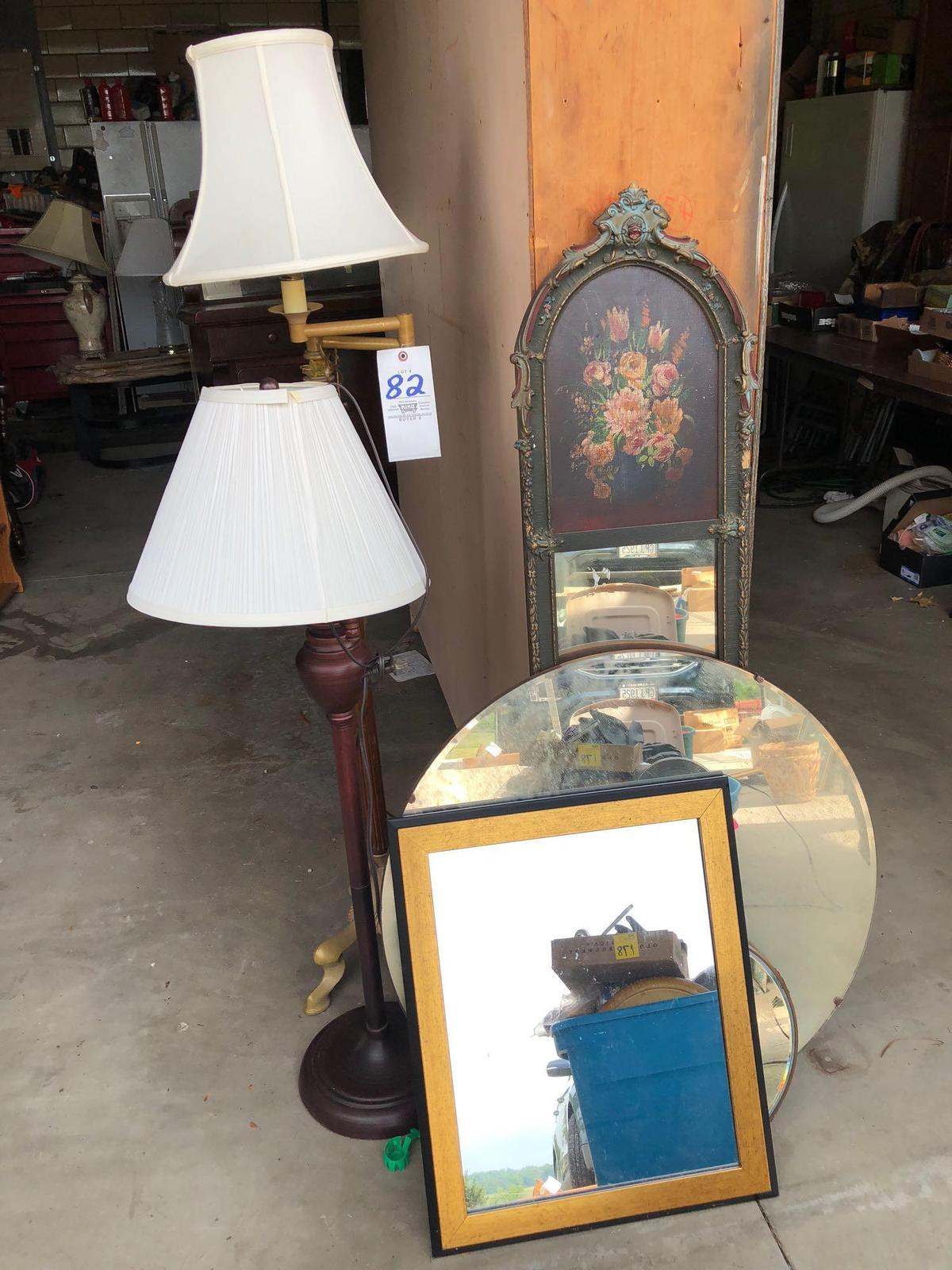 Antique mirror - mirrors - lamps