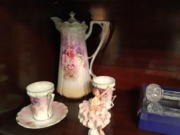 RS Prussia tea set, Sandizell, figurines And floral vases