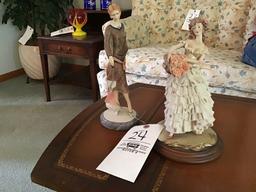 Royal Doulton composite figurine and A. Beleari composite figurine