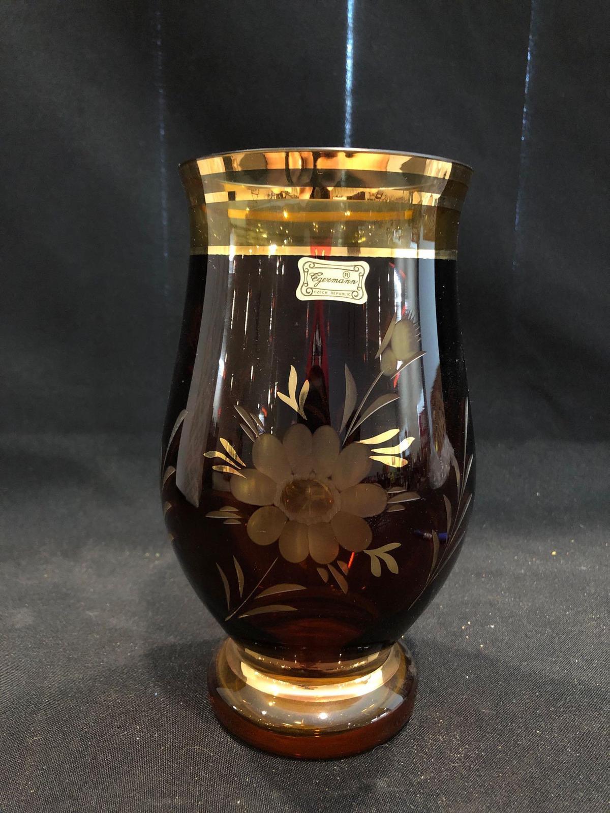 Egermann amber vase