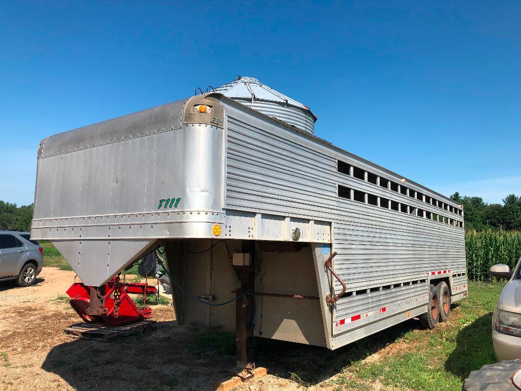 1993 Eby 24' gooseneck trailer 8' wide with center gate