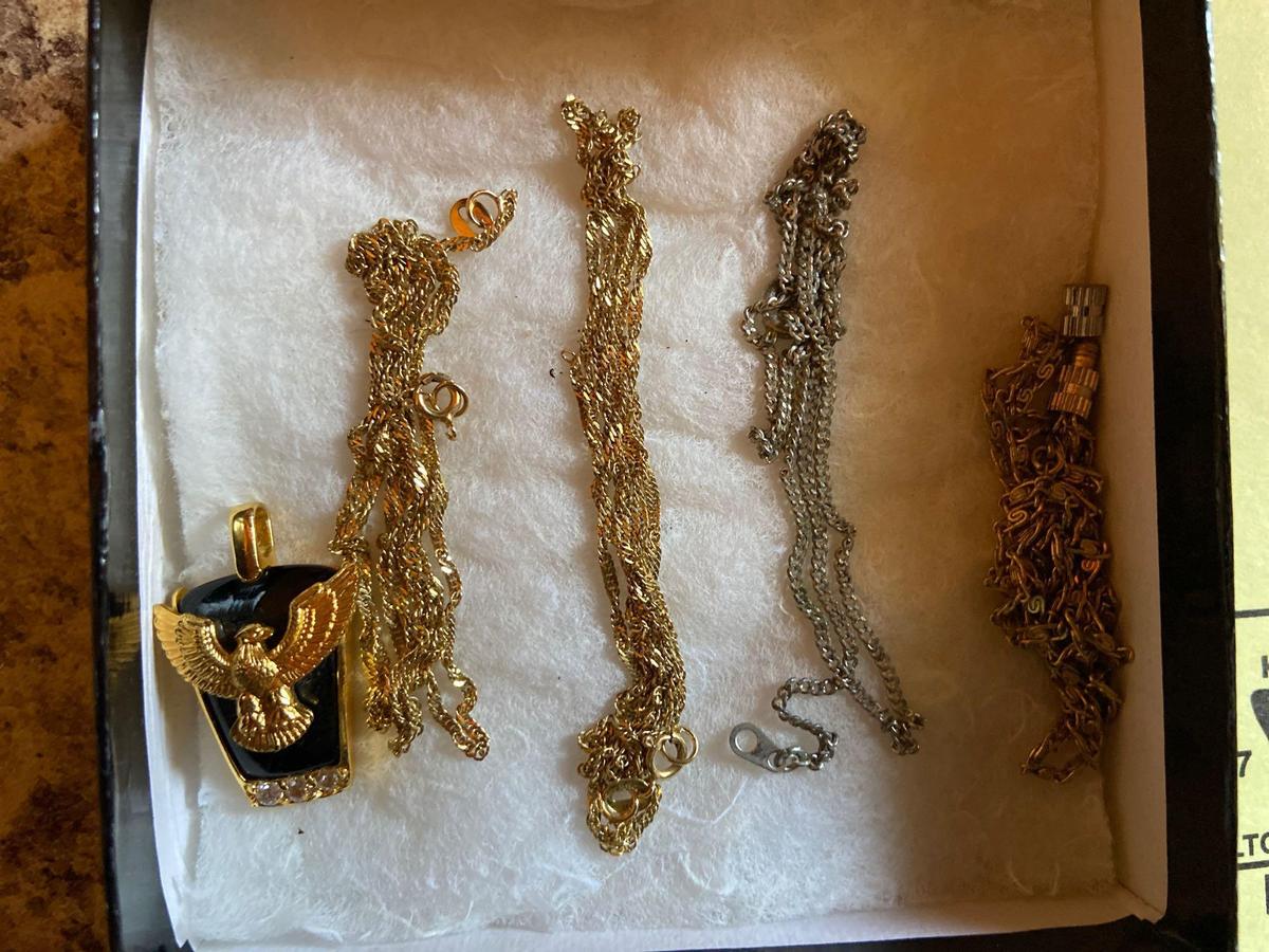 (4) Necklaces and Eagle Pendant