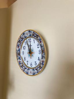 Framed Art, Clock, Floral Print