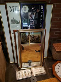 Framed Pictures and Mirror, Blasting Displays, Lead