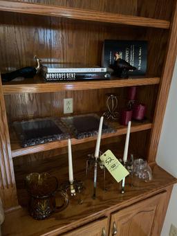 Candles, Glassware, Books