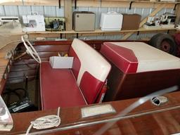 1960 Chris Craft boat, 17 ft., 283HP, V-8, with trailer, wood has been restored