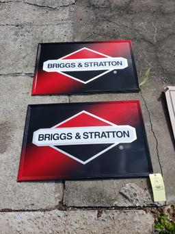 (2) Briggs & Stratton Tin Signs