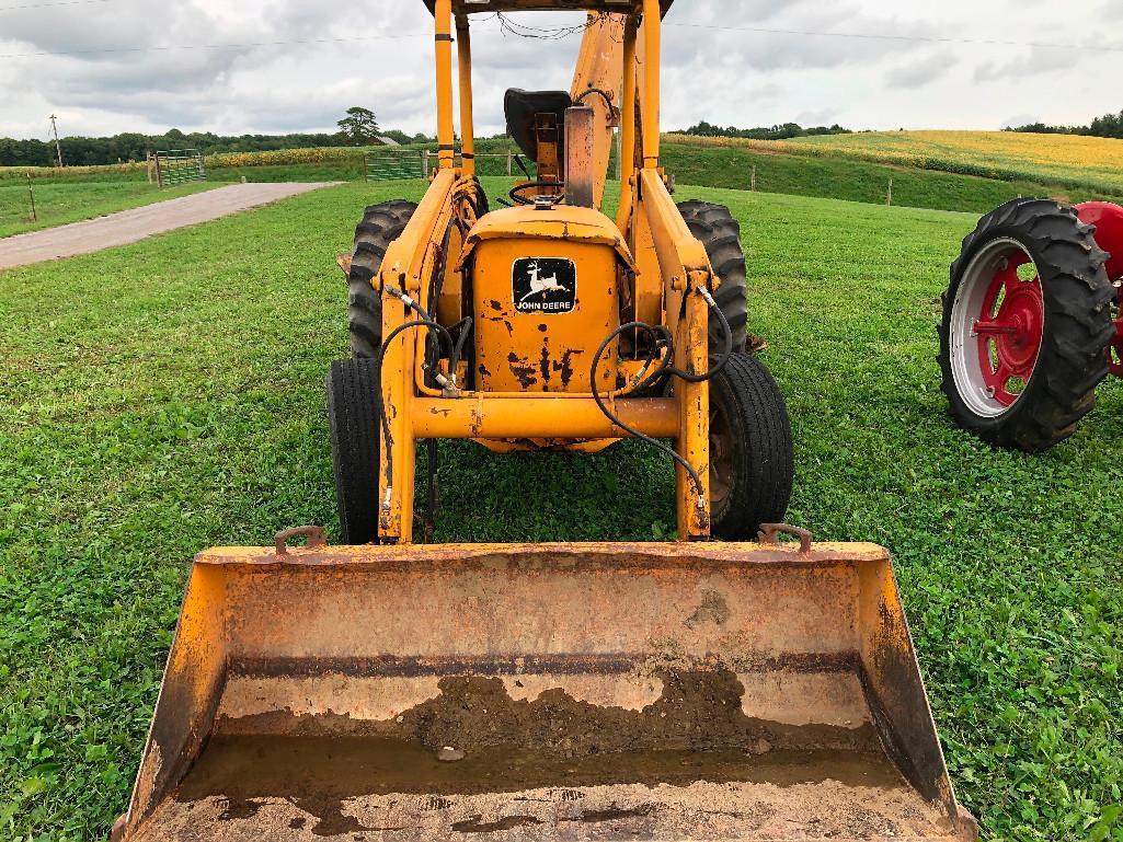 JD 302A T.L.B. diesel with shuttle Hi/Lo 12" dirt bucket, 4526 hours