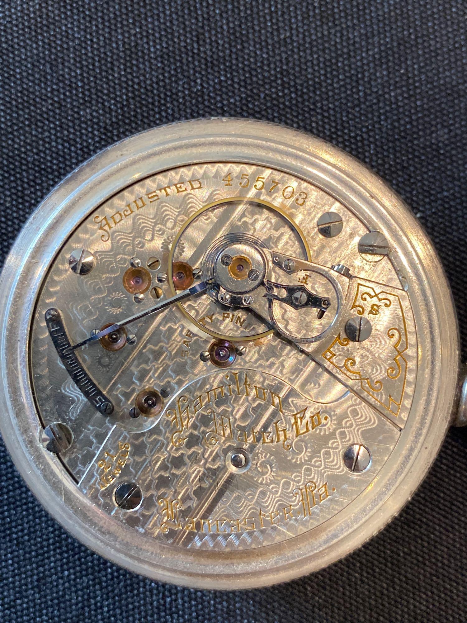 Hamilton watch co 21 jewels - sterling Illinois case