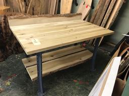 Custom Poplar Workbench w/ Live Edge Accents